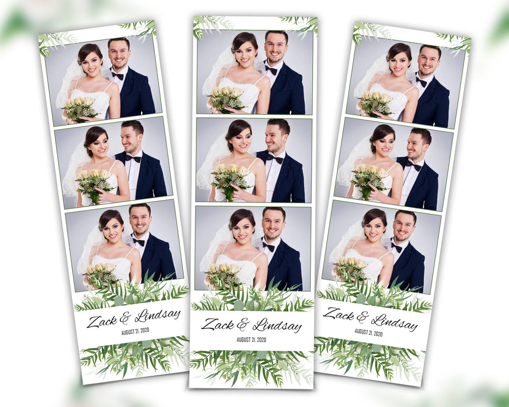 Wedding Bridal Shower Sweet 16 Floral Anniversary Photo Booth Template 2x6 Photobooth Template with xbdr psd png jpg and mockup