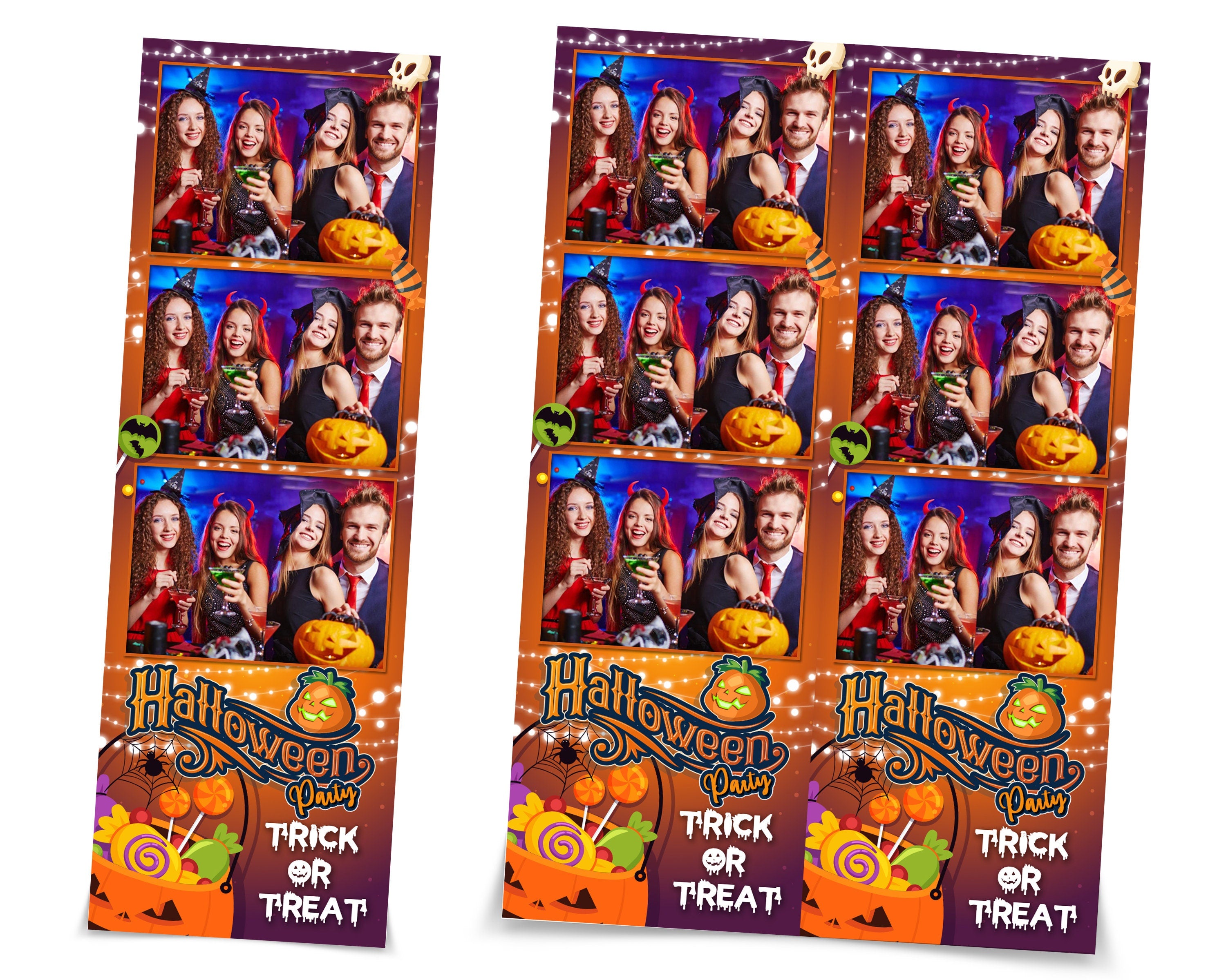 Halloween Photo Booth Template 2x6 Photobooth Pumpkin Template Strip