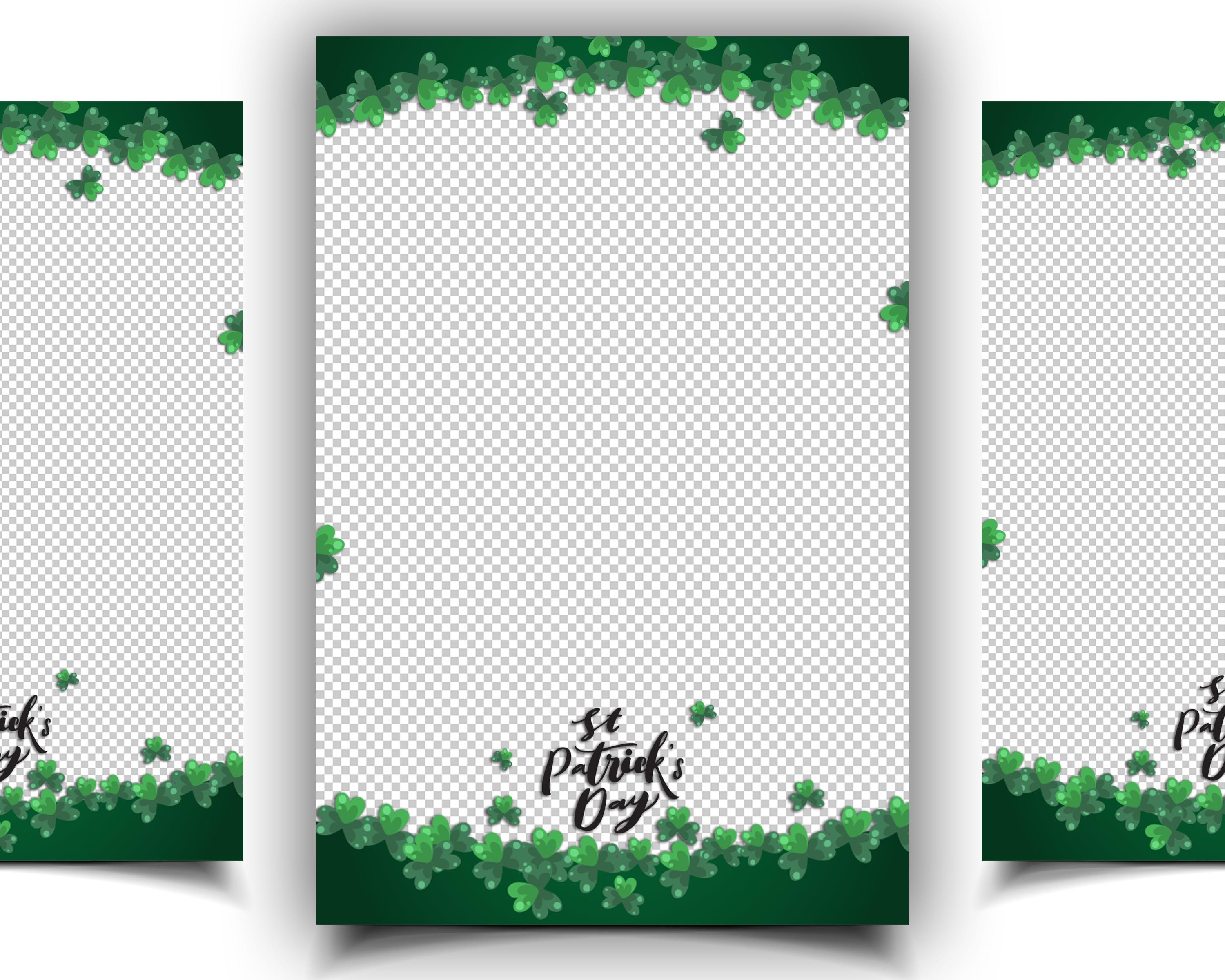 St. Patrick's Day Photobooth Template, St. Patricks Day Photo Booth, Saint Patricks Overlay
