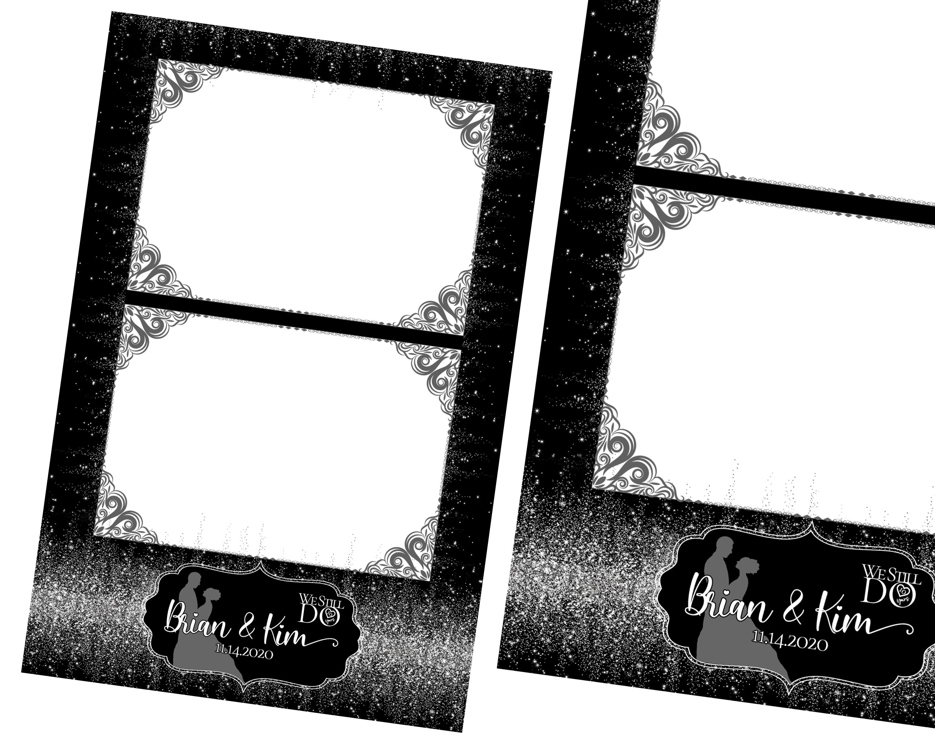 Anniversary Photo Booth Template 4x6 Photobooth Template Wedding Bridal Shower Sweet 16 with xbdr psd png jpg and mockup