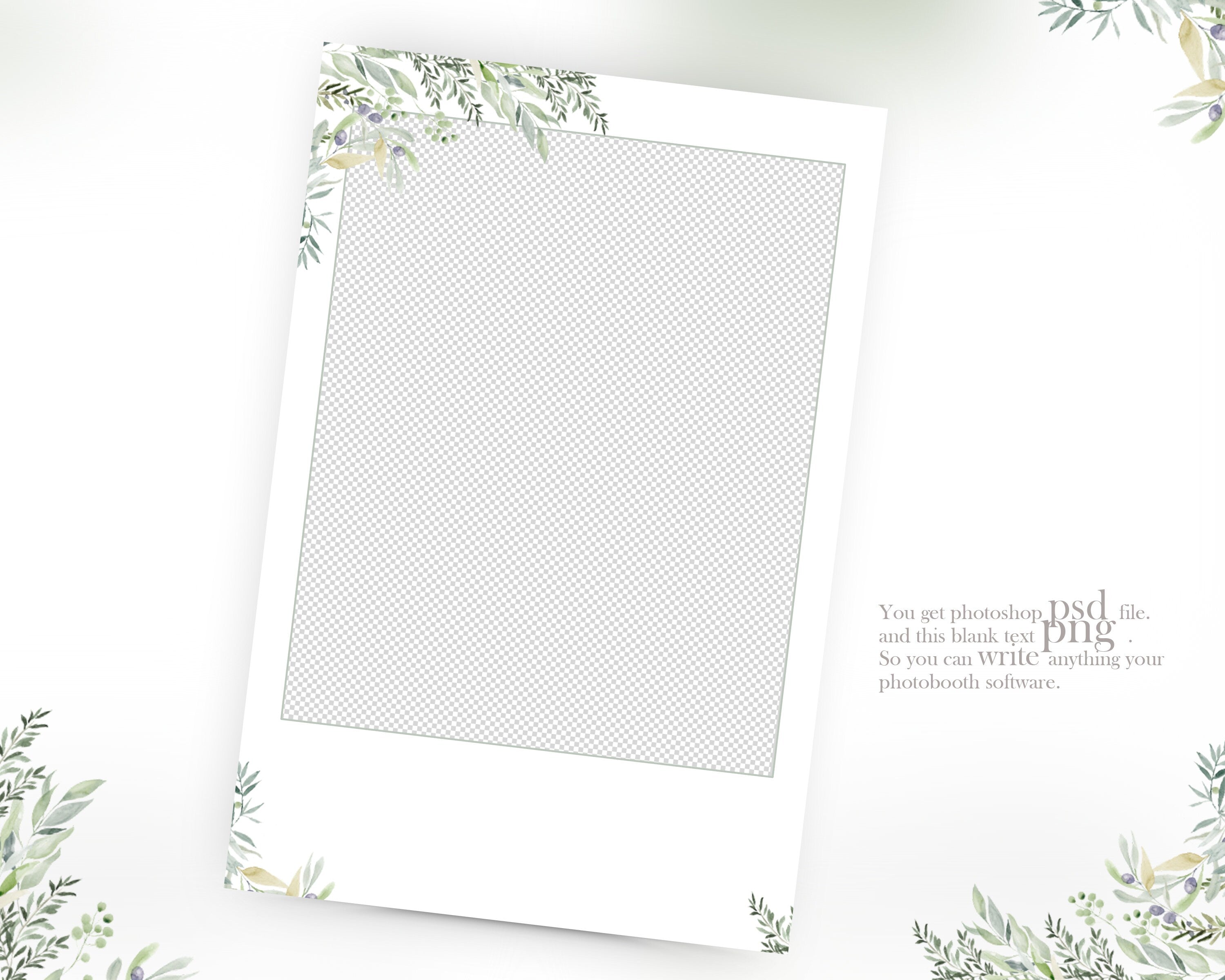 Photobooth Template Wedding Bridal Sweet 16 Floral Anniversary Photo Booth Template 4x6 Photobooth Template bundle