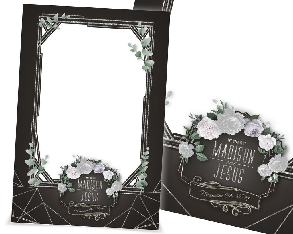 Wedding Photobooth Template, Floral Photobooth Template, 4x6 Wedding Photo booth Template, Sweet Sixteen, Sweet 16, Bridal Shower, 4x6