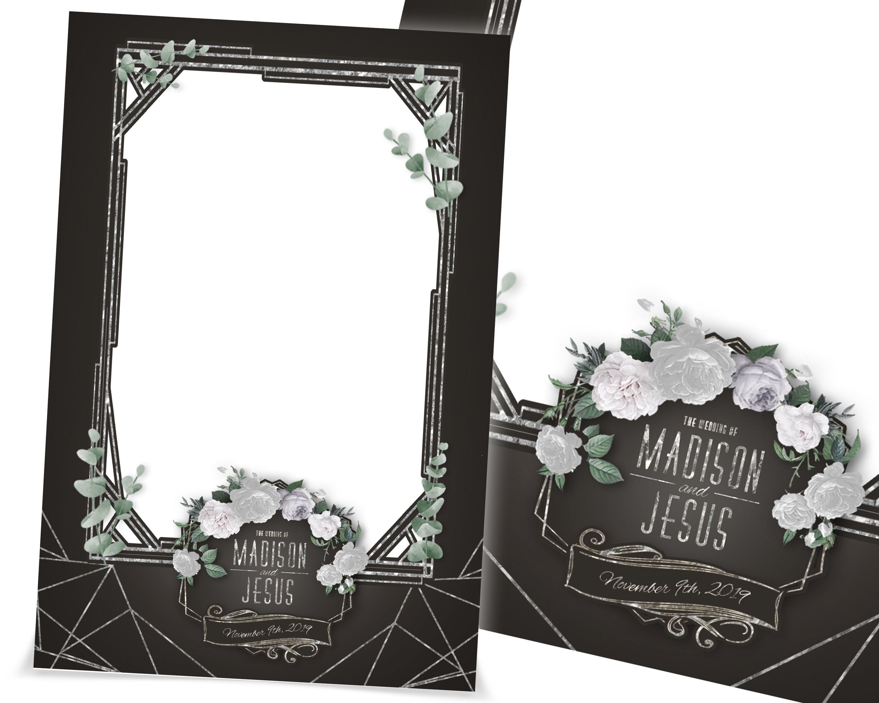 Wedding Photobooth Template, Floral Photobooth Template, 4x6 Wedding Photo booth Template, Sweet Sixteen, Sweet 16, Bridal Shower, 4x6