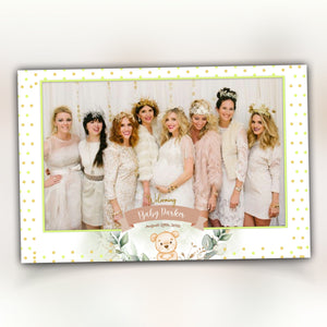 Baby Shower Photobooth Template Greenery Baby Shower