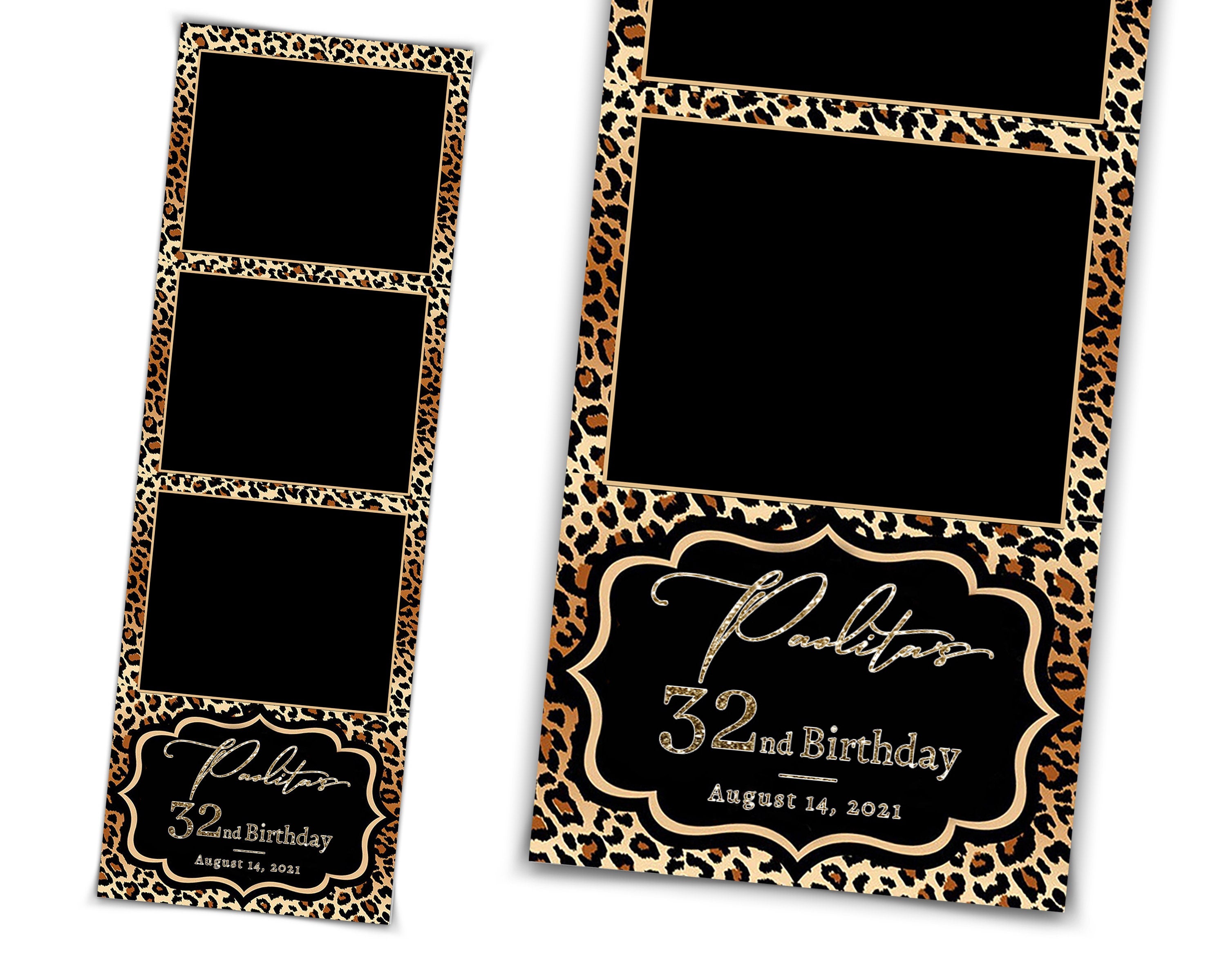 Photo Booth Template Birthday Party Animal Texture Photobooth Template 2x6  3 Photo & 2 Strip 6 photo
