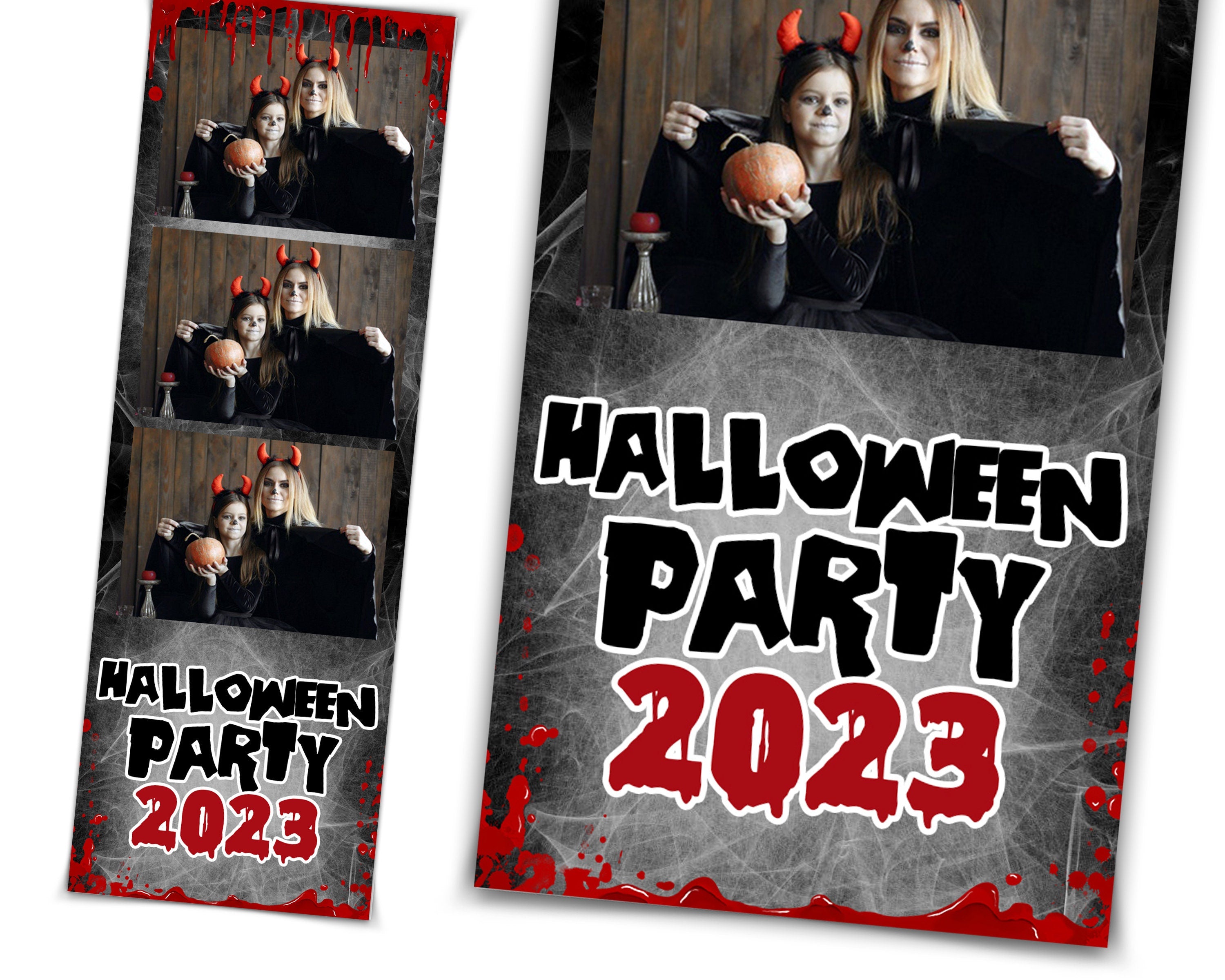 Halloween Photo Booth Template Treat or trick 2x6 Scray Photobooth Pumpkin Template Halloween trick or treat 655