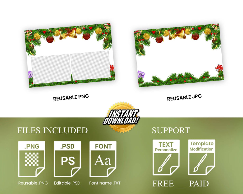 Merry Christmas Photo Booth Template,  Holiday Party Photobooth, Xmas Photobooth, Christmas Celebration 295