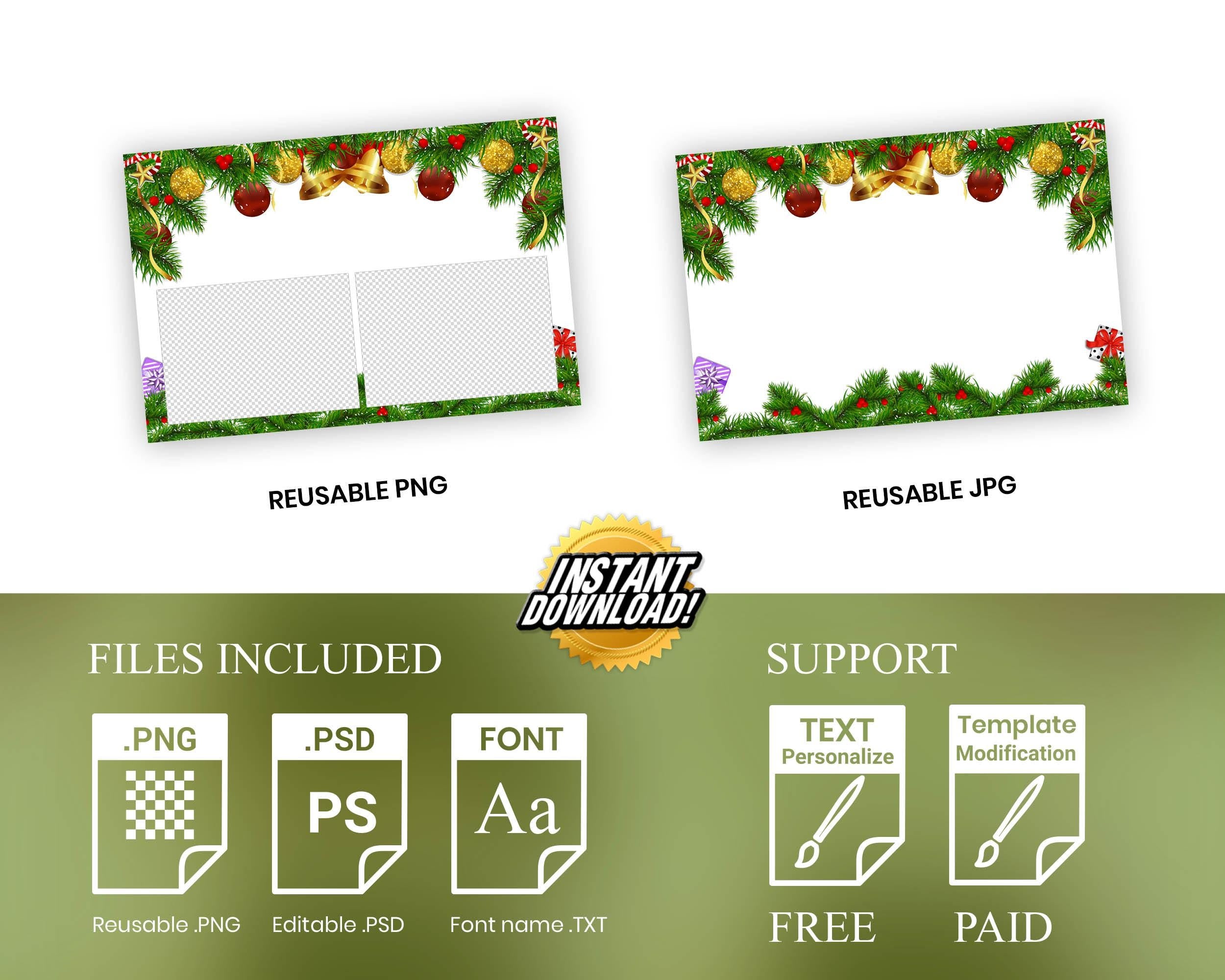 Merry Christmas Photo Booth Template,  Holiday Party Photobooth, Xmas Photobooth, Christmas Celebration 295