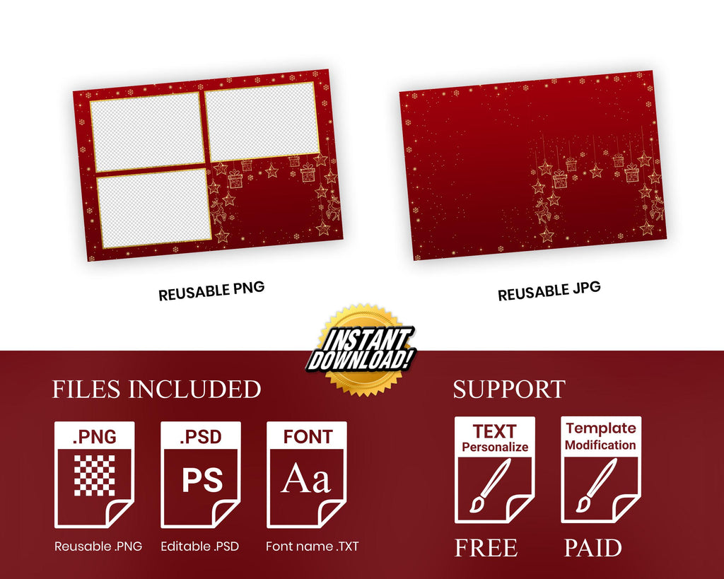 Christmas Photobooth Template, Merry Christmas Photo Booth, Holiday Photobooth, Xmas Photobooth 817