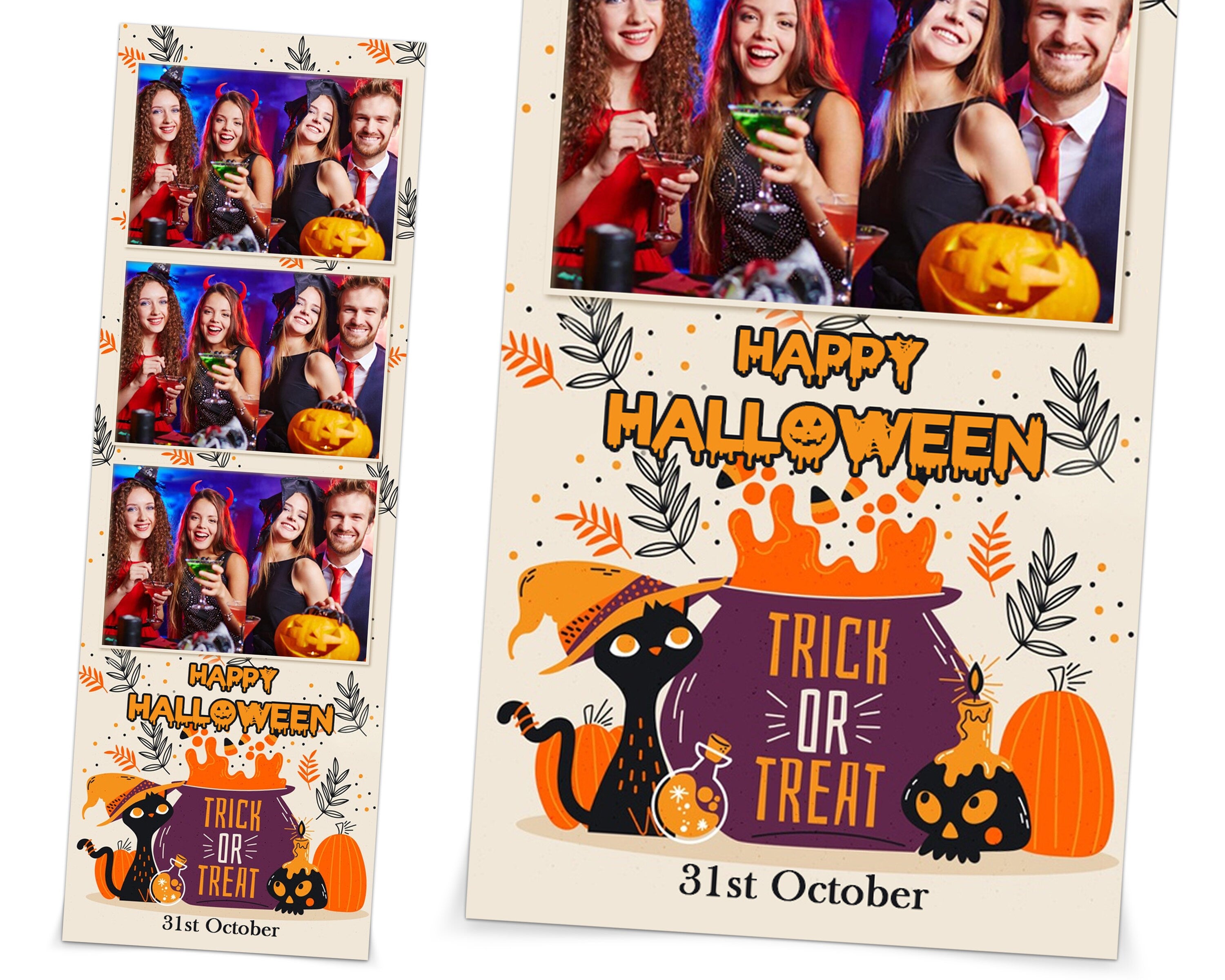 Halloween Photo Booth Template 2x6 Photobooth Pumpkin Template Strip