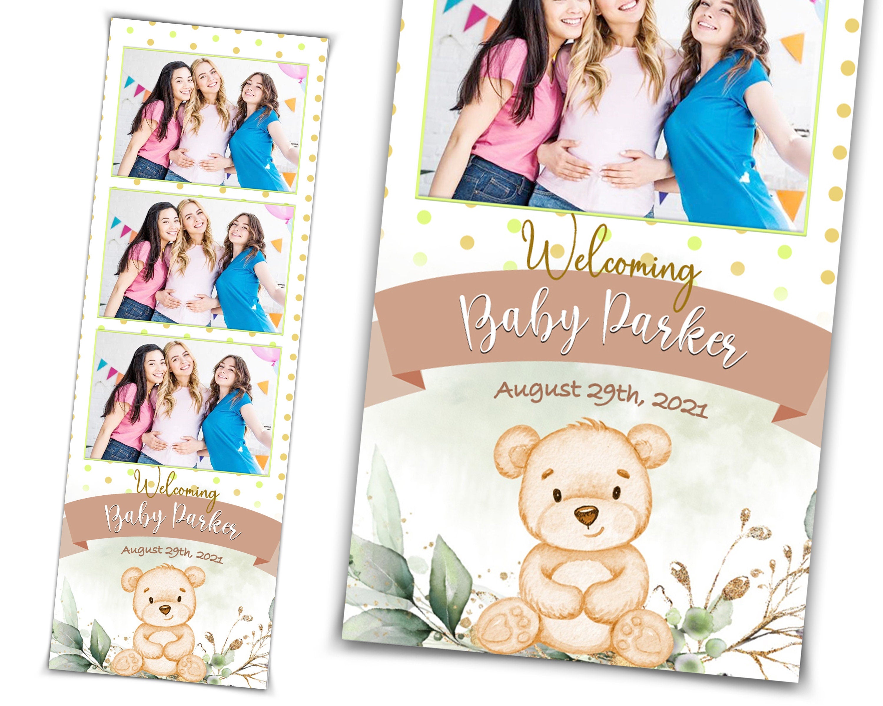 Baby Shower Photobooth Template 2x6 Layout
