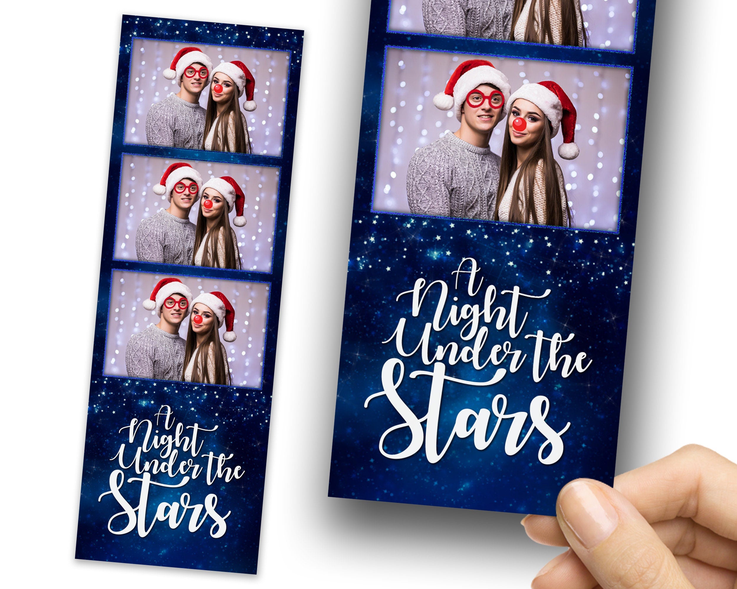 A Night Under The Stars, Night Party, Sweet 16 Photo Booth Template, Birthday Party, Blue Stars, Stars Photobooth Template, 1081