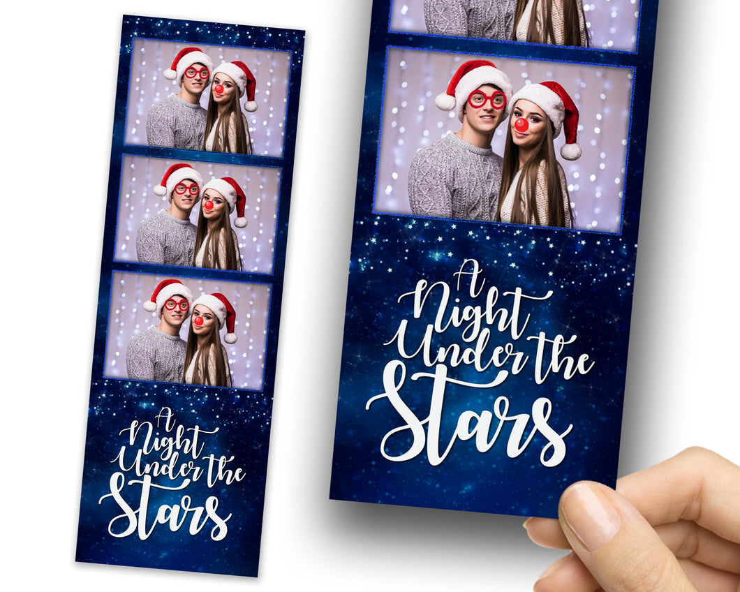 A Night Under The Stars, Night Party, Sweet 16 Photo Booth Template, Birthday Party, Blue Stars, Stars Photobooth Template, 1081