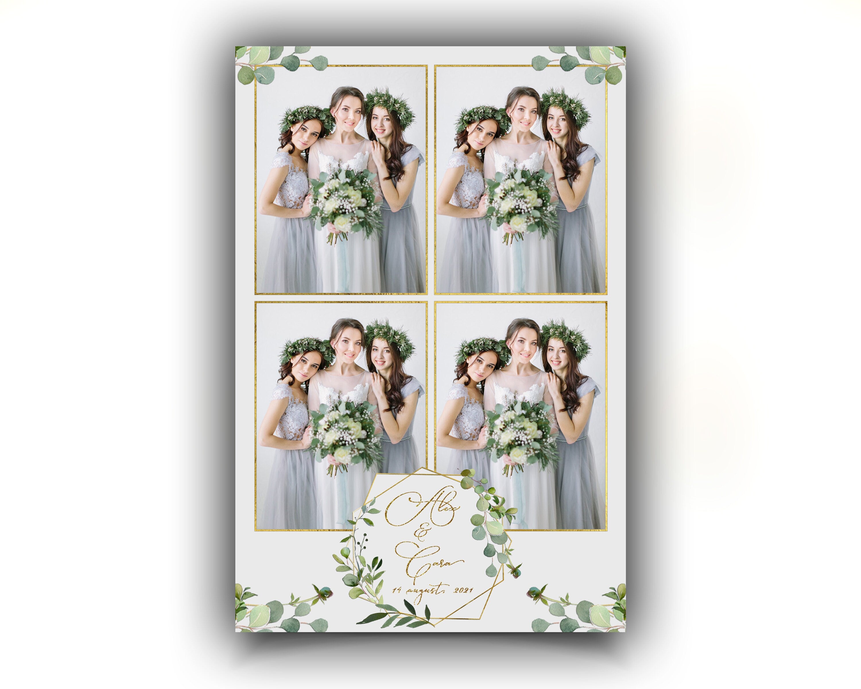 Eucalyptus Wedding Photo Booth Bridal Shower Anniversary Salsa Photobooth Template Mirror Booth Touchpix Ipad
