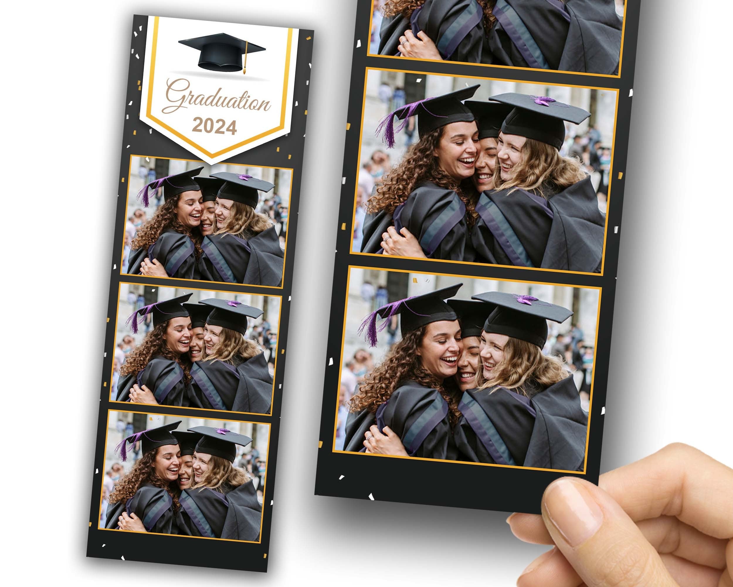 Graduation Prom Photobooth Template, Grad Party Photo Booth Class of 2024