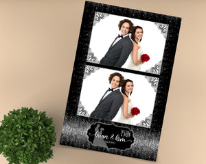 Anniversary Photo Booth Template 4x6 Photobooth Template Wedding Bridal Shower Sweet 16 with xbdr psd png jpg and mockup