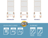 Baby Shower Photo booth Template 2x6 strip Teddy Bear Babyshower it's a boy sky blue brown tan balloon 1st birthday Photobooth Template BS1