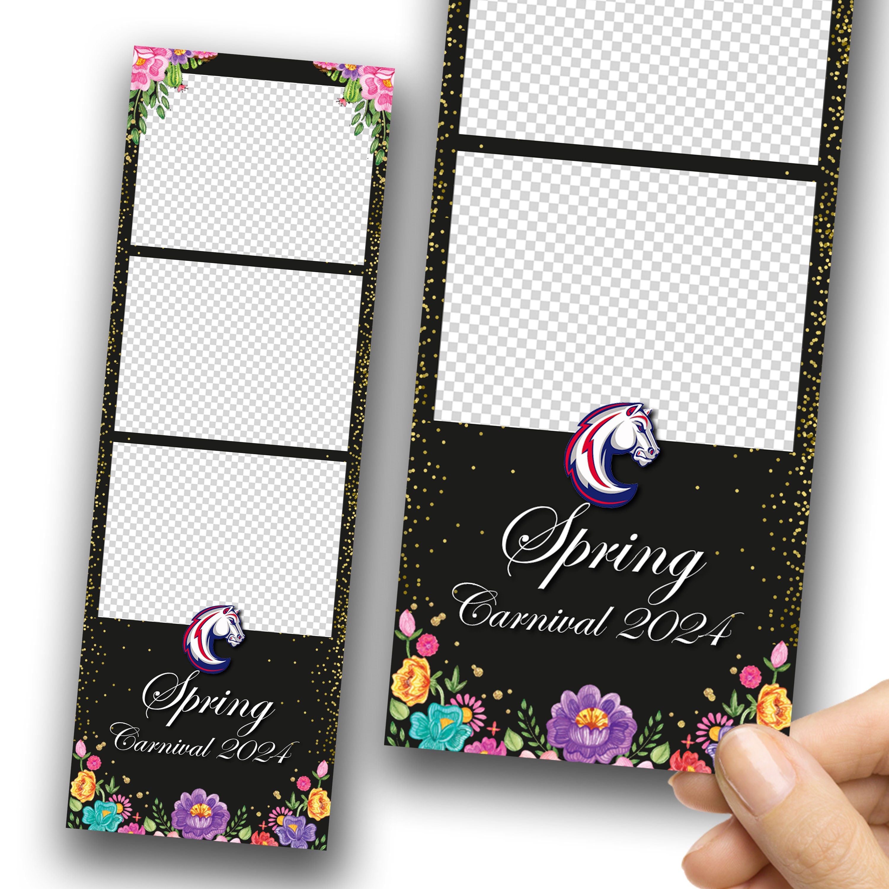Carnival Photobooth Template Wedding Bridal Shower Sweet 16 Floral Anniversary Photo Booth Template 4x6 Photobooth Template