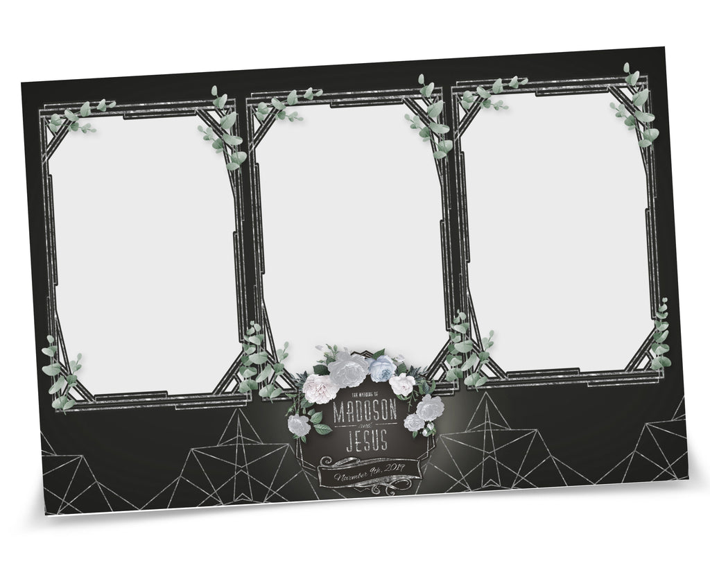 Wedding Photobooth Template, Floral Photobooth Template, 4x6 Wedding Photo booth Template, Sweet Sixteen, Sweet 16, Bridal Shower, 4x6