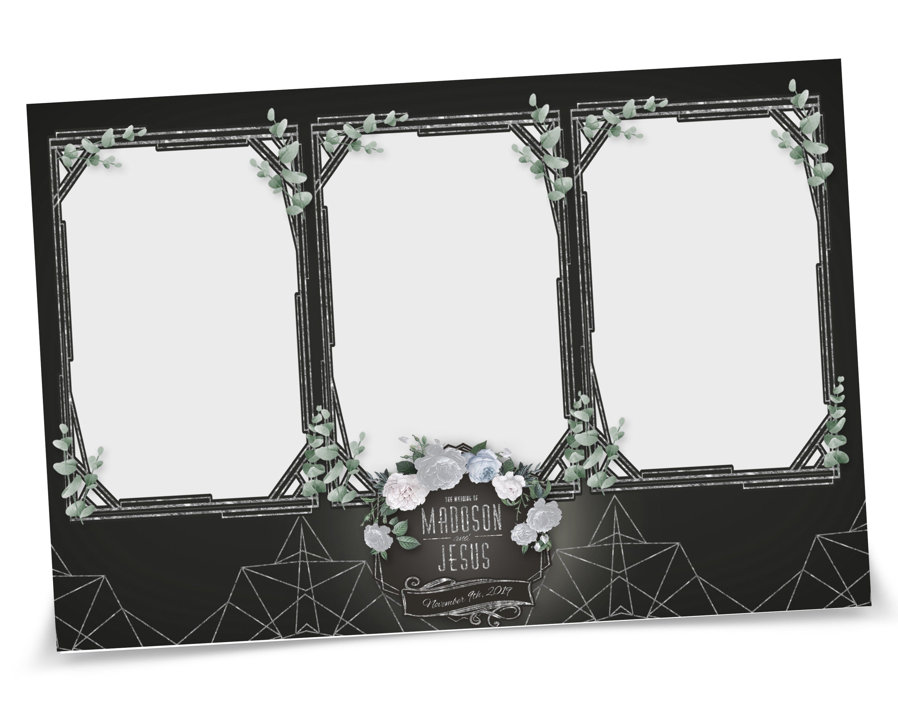 Wedding Photobooth Template, Floral Photobooth Template, 4x6 Wedding Photo booth Template, Sweet Sixteen, Sweet 16, Bridal Shower, 4x6