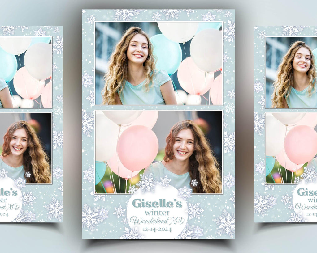Winter Wonderland | XV Photobooth | Winter Wonderland Photo Booth | Winter Wonderland Photo Booth Template | Winter Wonderland XV | Birthday
