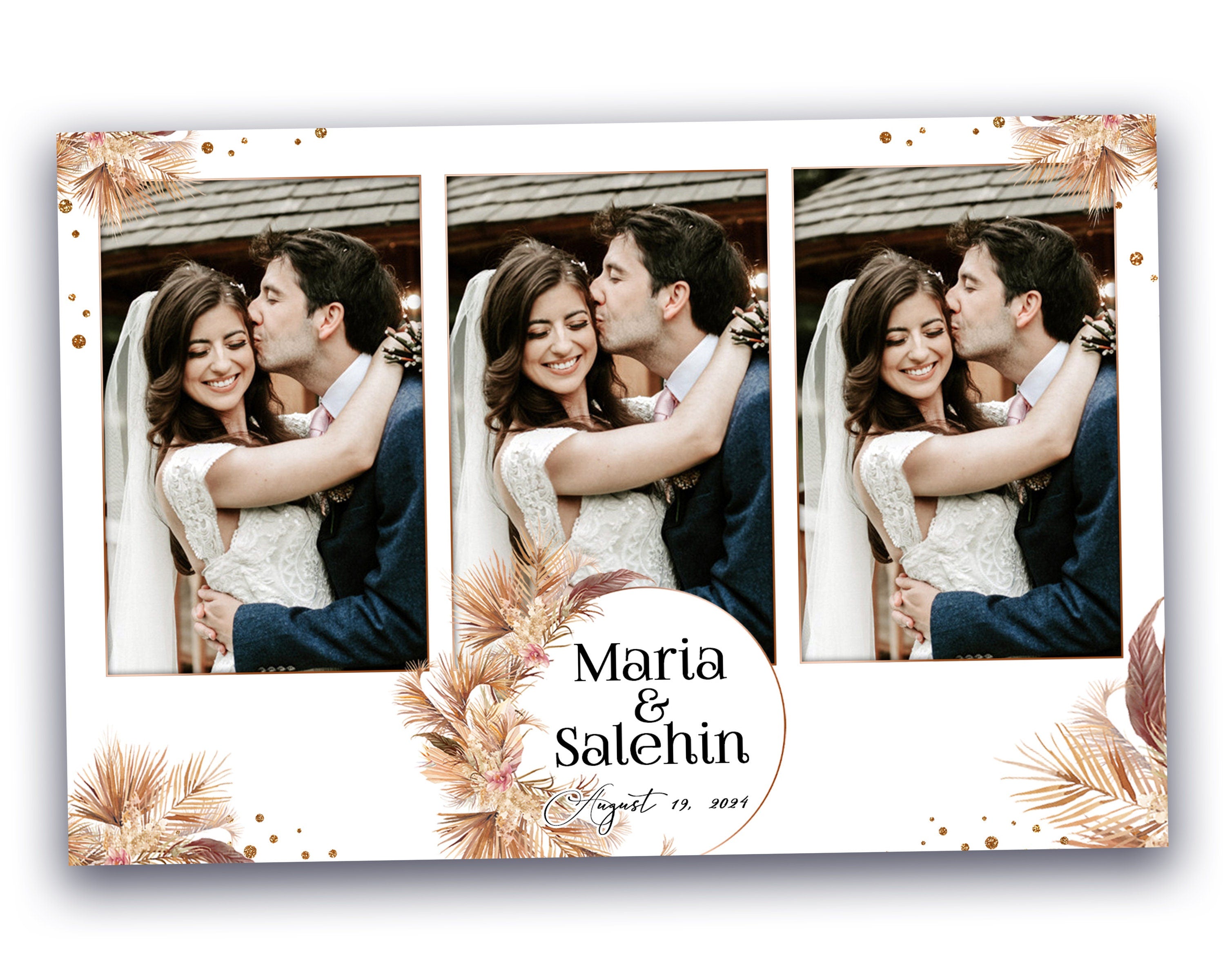 Boho Wedding Photo Booth Template 4x6 Mirror booth, Photobooth Template