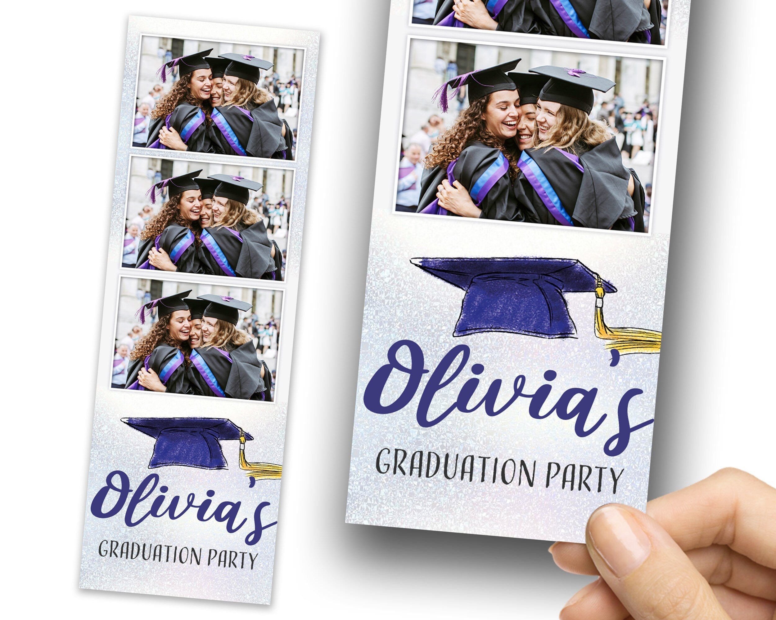 Graduation Photo Booth Template, Graduation Photobooth Template, Class of, Prom, Blue 1101