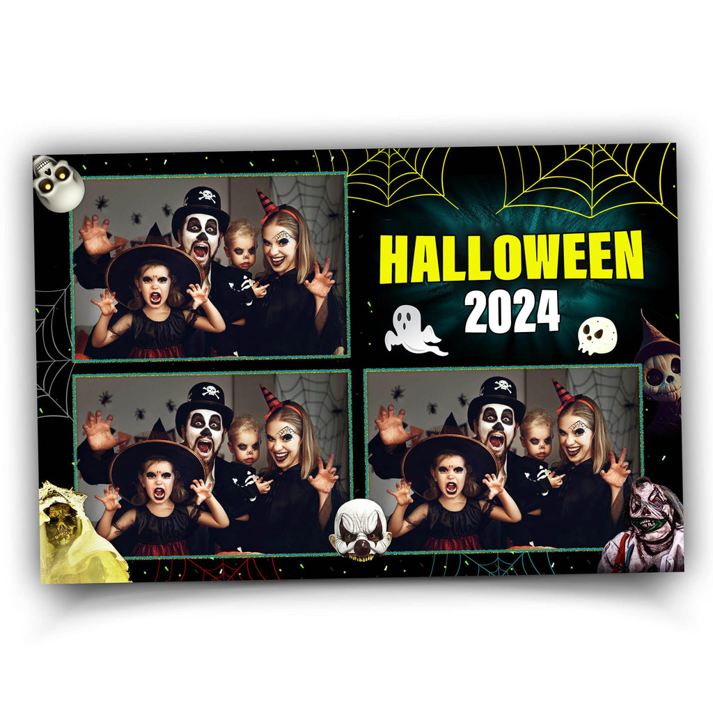 Halloween Photobooth Template 4x6 Trick or Treat Party 2024 Hallows' Day Scary Gost Photo booth Pumpkin Template Holiday 1350