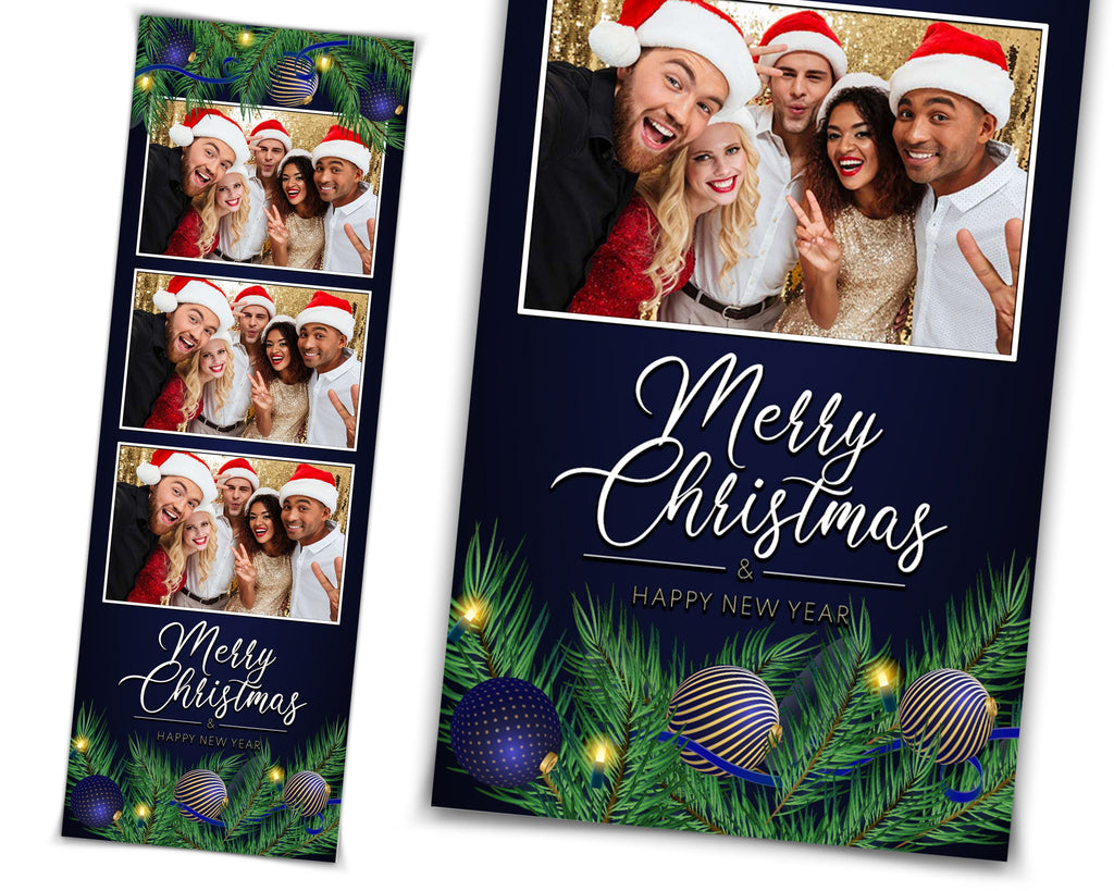 Christmas Holiday Xmas Photo Booth Template Merry Christmas and New Year Photobooth Template