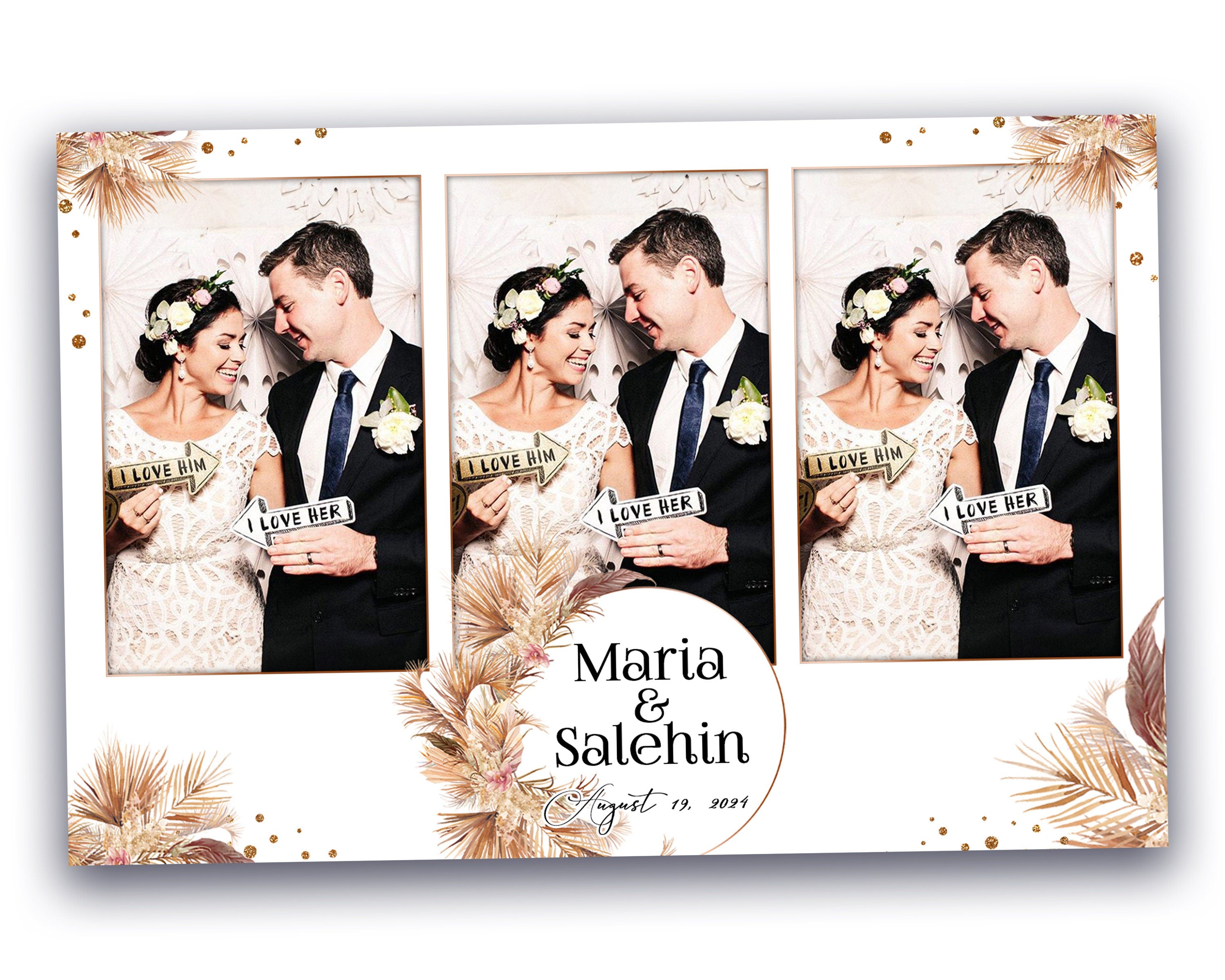 Boho Wedding Photo Booth Template 4x6 Mirror booth, Photobooth Template