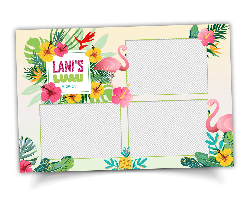 Beach Luau Photobooth Template, Hawaiian Luau Party, Aloha Party,  Photo Booth Template, Party, Photobooth, Photo Booth, Summer, Hanukkah