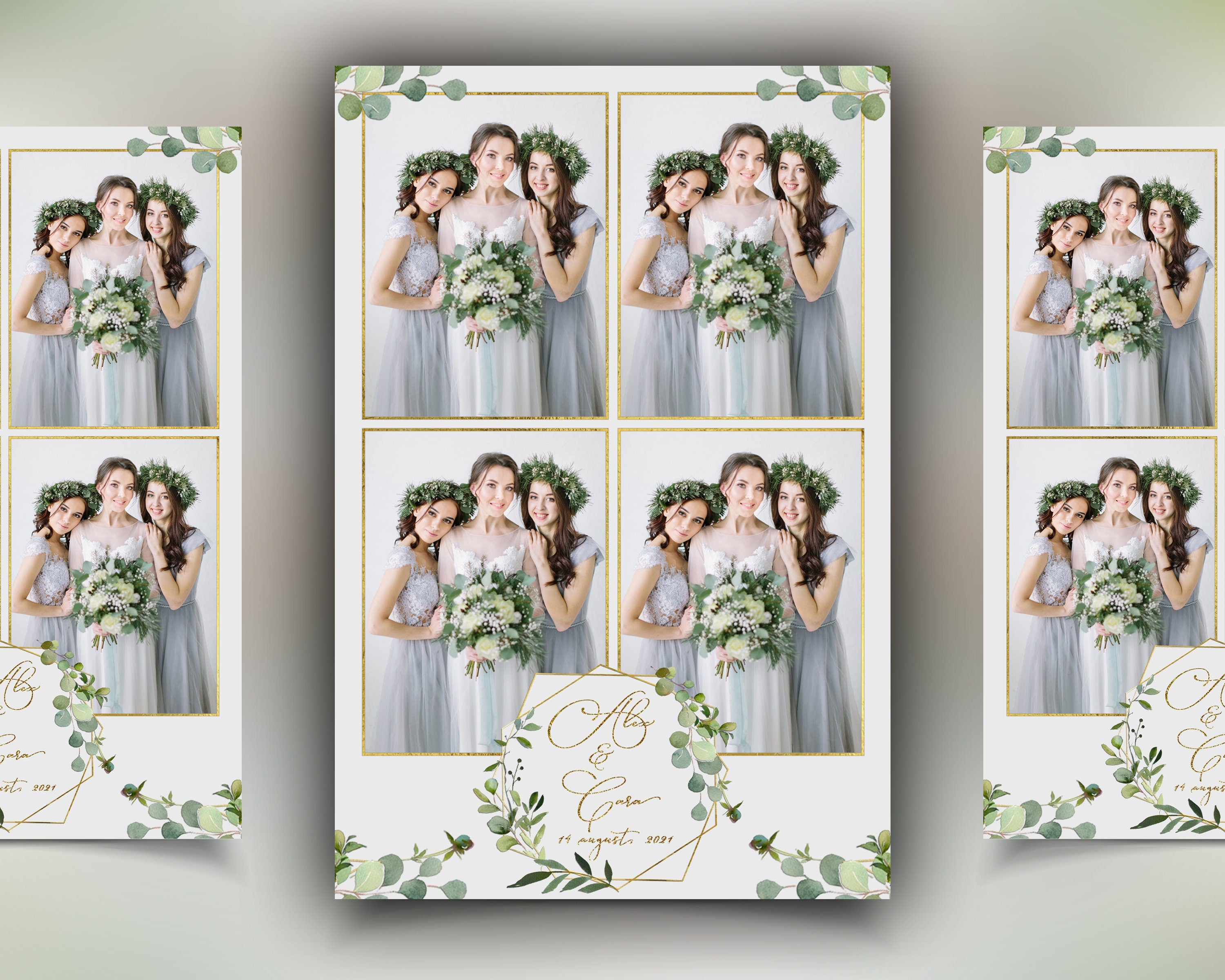 Eucalyptus Wedding Photo Booth Bridal Shower Anniversary Salsa Photobooth Template Mirror Booth Touchpix Ipad