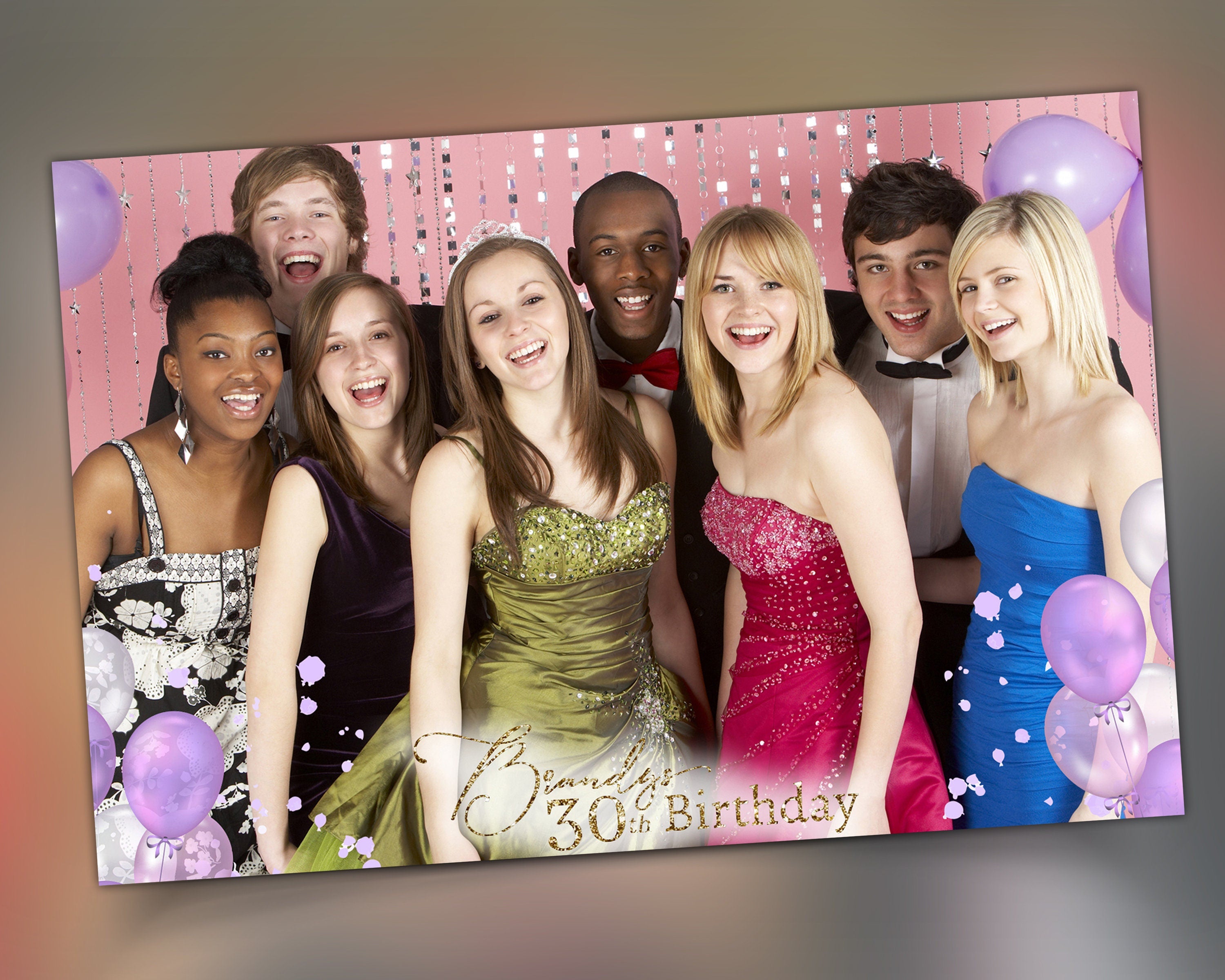 Birthday Photo Booth Template 1864x1218 Pixel, Editable Birthday Photobooth Template Single Photo Frame