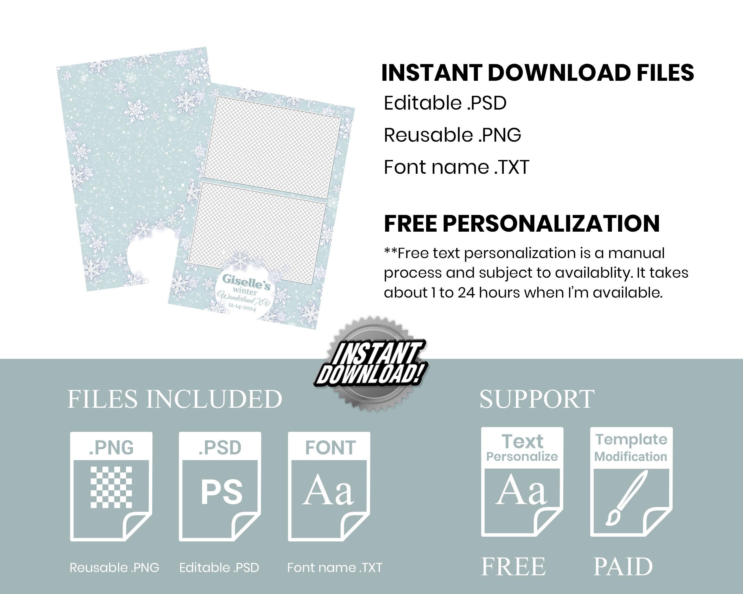 Winter Wonderland | XV Photobooth | Winter Wonderland Photo Booth | Winter Wonderland Photo Booth Template | Winter Wonderland XV | Birthday
