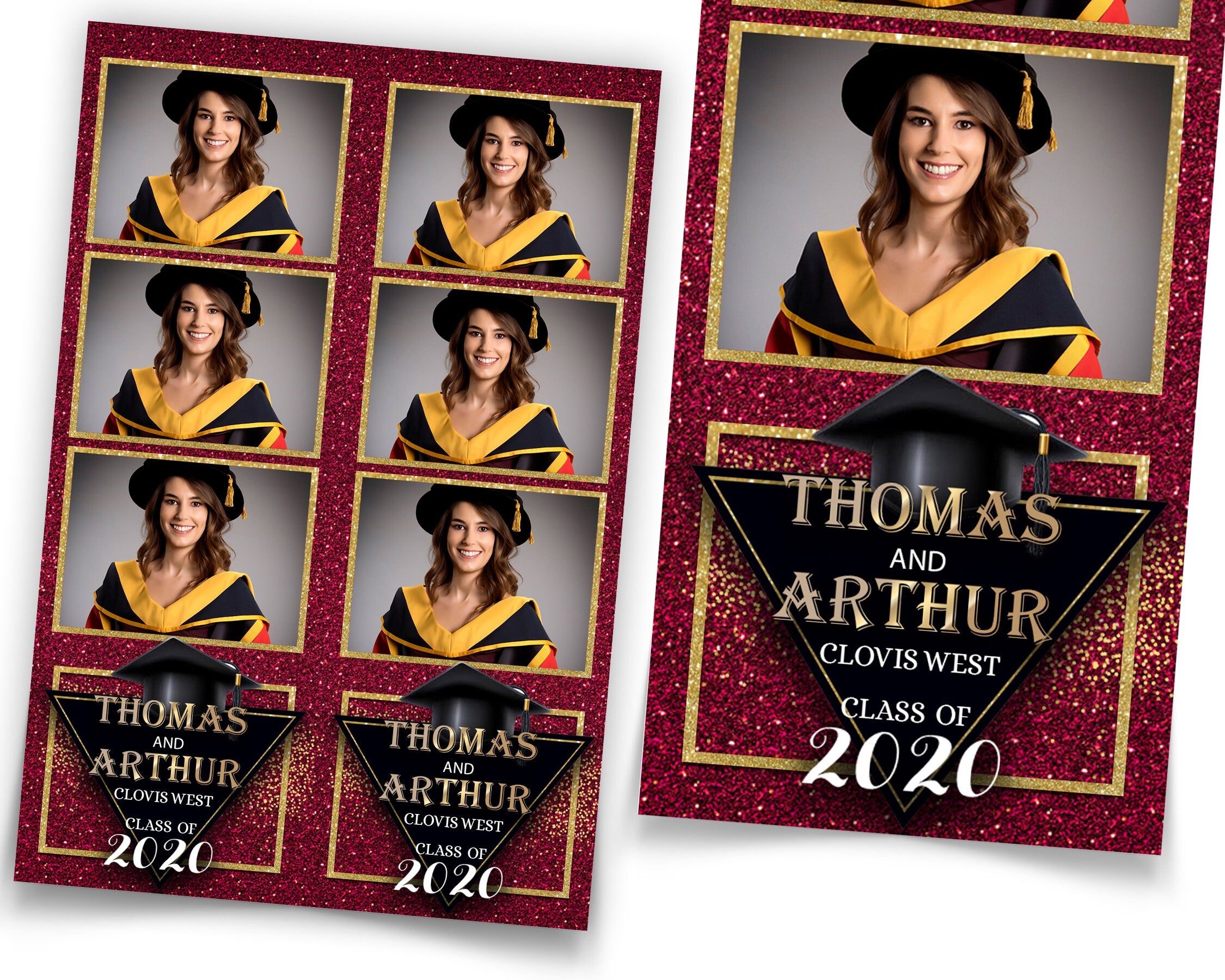 Graduation Class of 2024 Prom Photobooth Template Grad Photo Booth 151