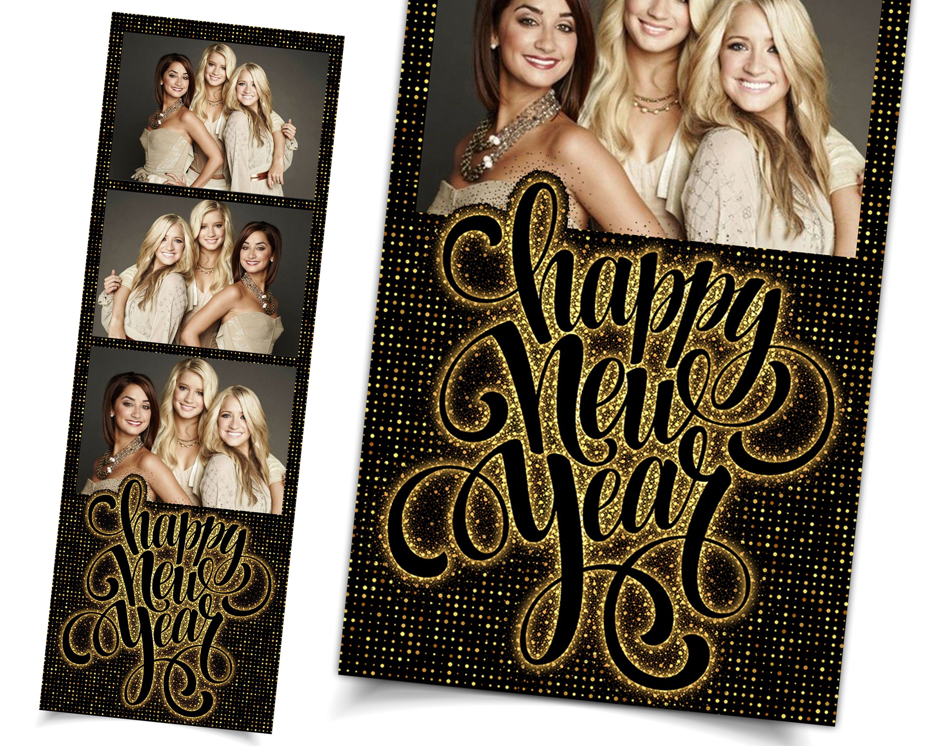 New Year Photobooth Template, NY Photobooth Template, Happy New Year 2025