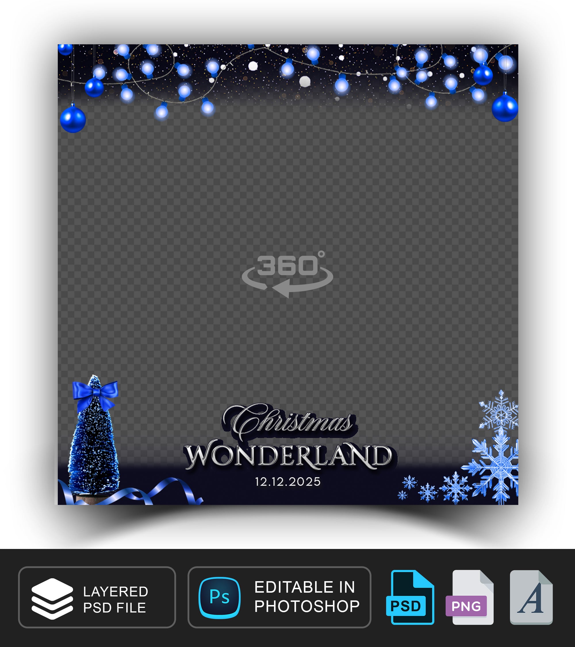 360 overlay, photobooth template for christmas