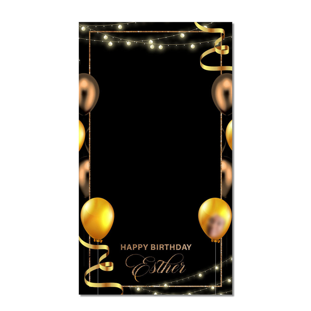 360 overlay, photobooth template for Birthday