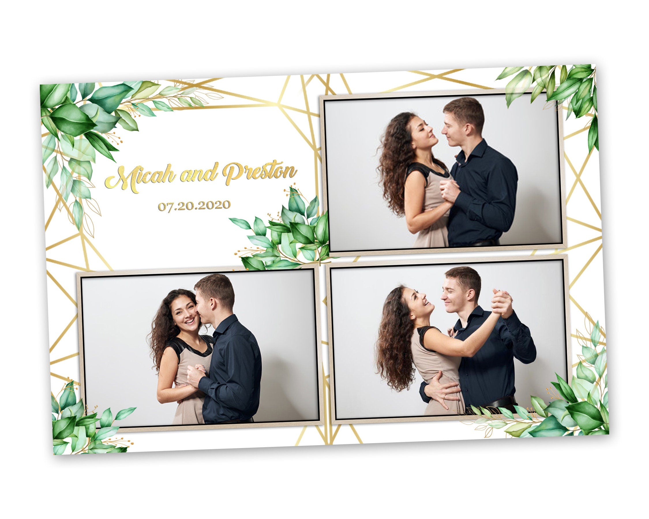Photobooth template Wedding Bridal Shower Sweet 16 Floral Anniversary Photo Booth Template 4x6 Photobooth Template with xbdr psd png jpg