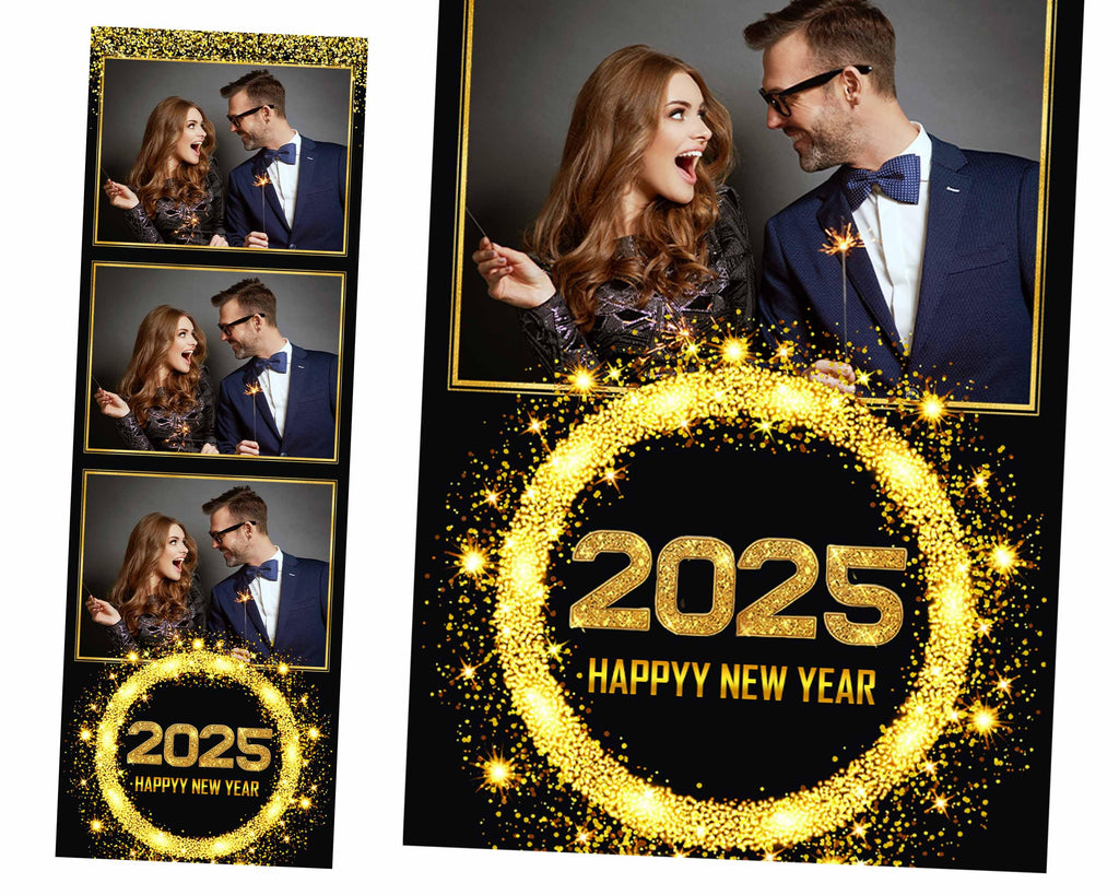 New Year Photobooth Template, New Year Party, 2025 Photobooth Template, NY Photobooth | NY Photo Booth Template 196