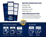 A Night Under The Stars, Night Party, Sweet 16 Photo Booth Template, Birthday Party, Blue Stars, Stars Photobooth Template, 1081