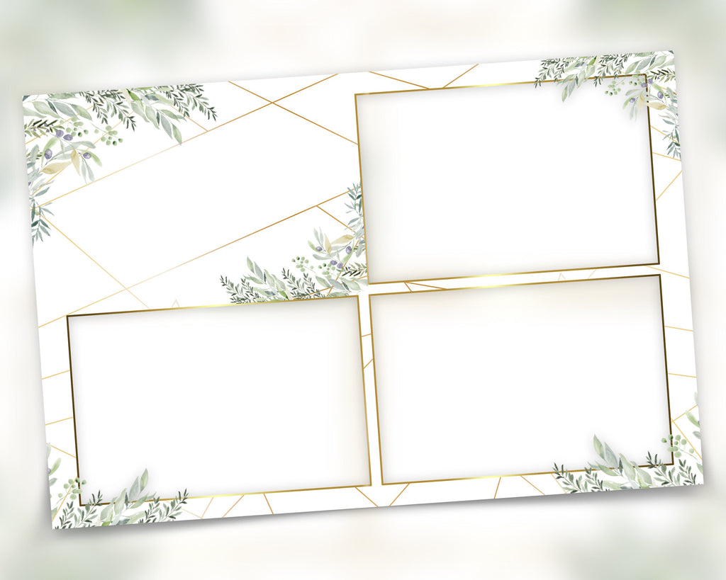 Wedding Photobooth Template, Floral Photobooth Template, 4x6 Wedding Photo booth Template, Sweet Sixteen, Sweet 16, Bridal Shower, 4x6