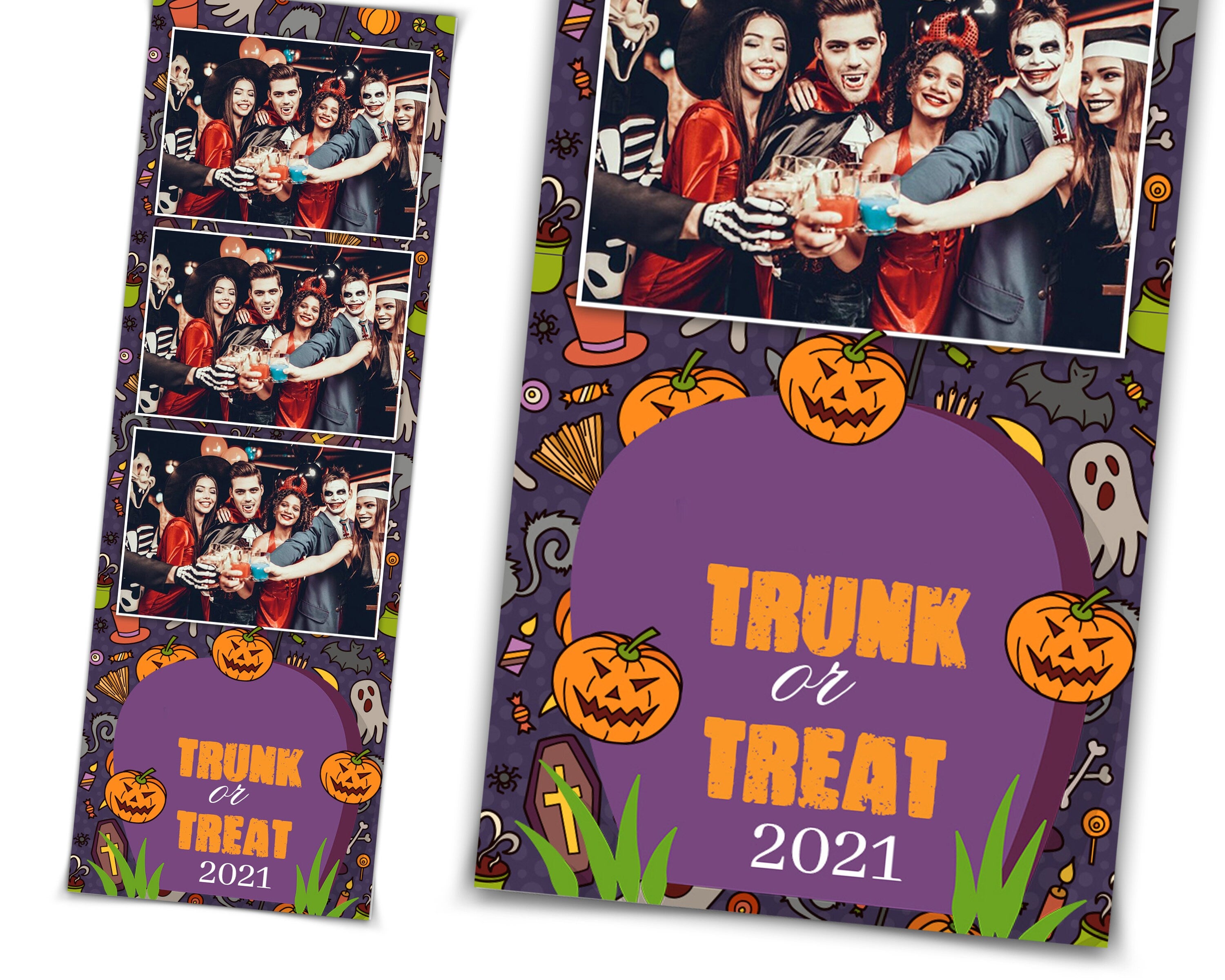 Halloween Photo Booth Template 2x6 Photobooth Pumpkin Template Strip