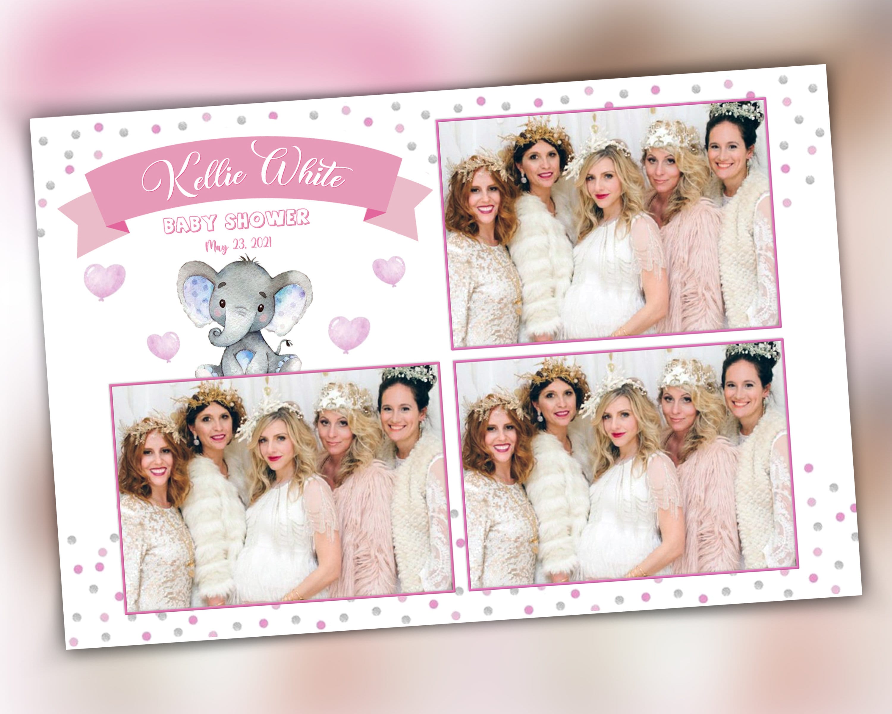 Blue Baby Shower Photo Booth Template and Pink Baby Shower, First Birthday, Baby Birthday, 1st Birthday Photobooth Template