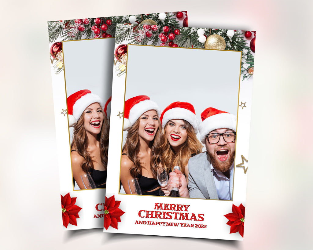 Christmas Photobooth Template Merry Christmas and New Year Strip Winter Wonderland and Holiday Photobooth Template Mirror Booth 4x6
