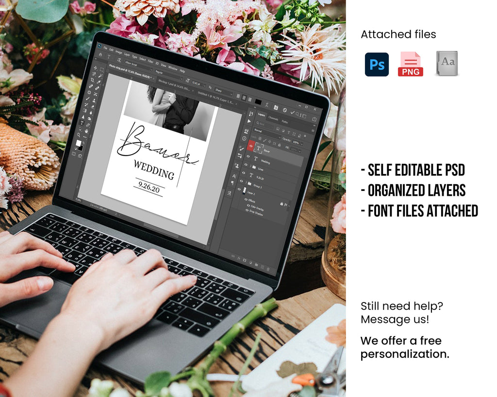 Wedding signature black and white Bridal Shower Anniversary Photo Booth Template 2x6 Strip and 4x6 Strip Photobooth Template with FONT