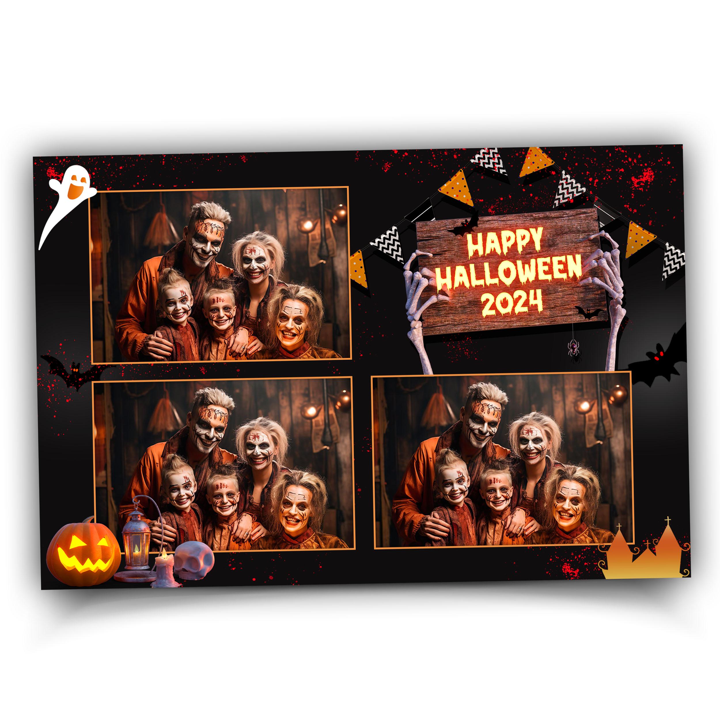 Halloween Photobooth Template, Trick or Treat, Pumpkin Photo Booth Template, 1356