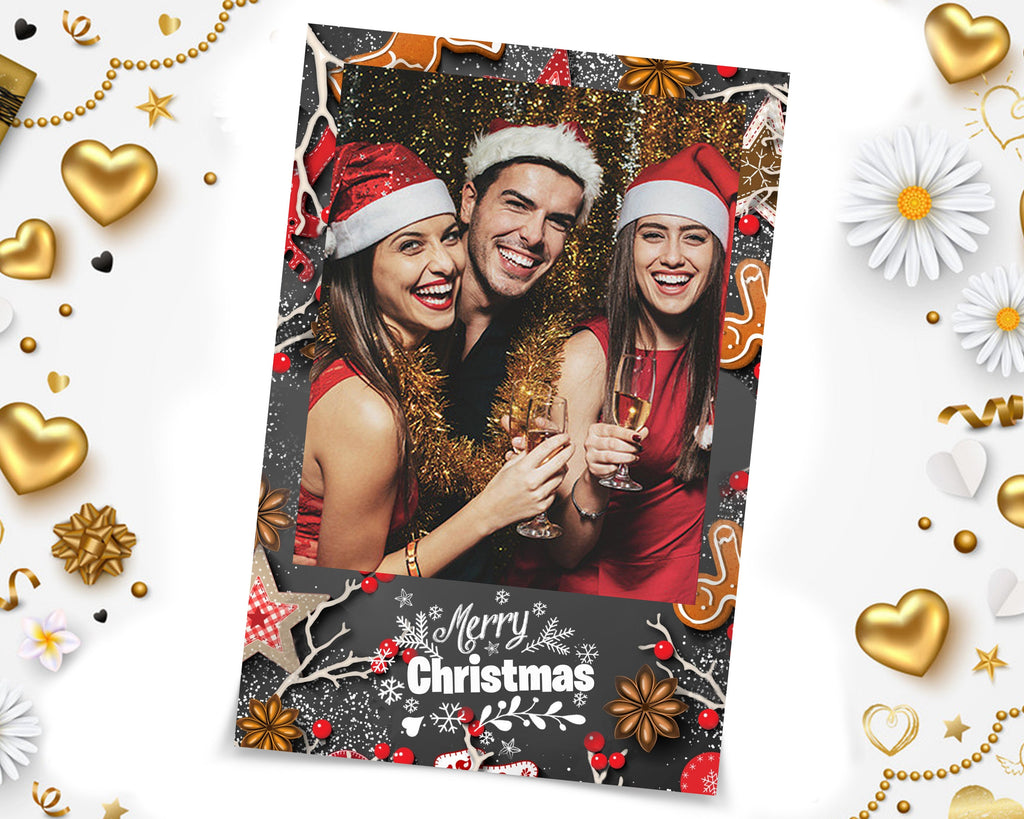 Photo Booth Template Merry Christmas Party 2021 Photobooth Template 4x6