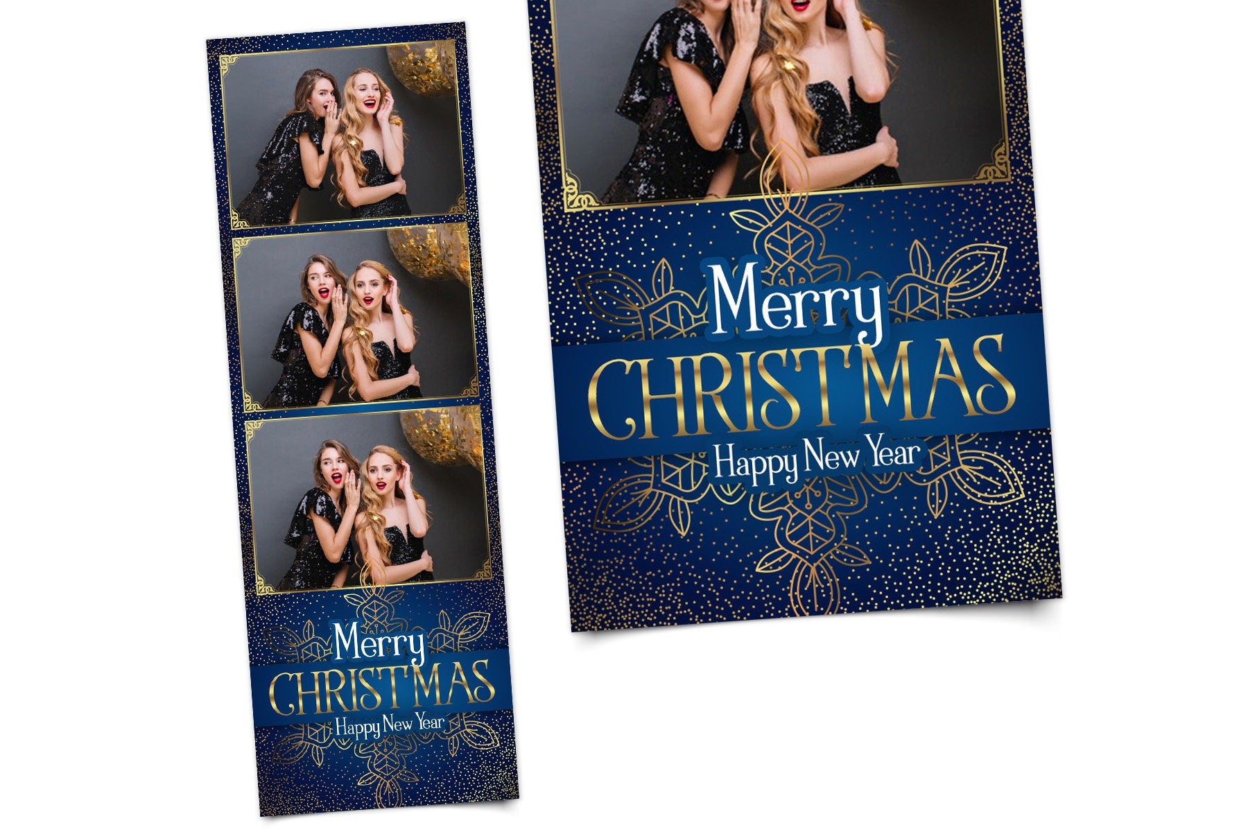 Photo Booth Template Merry Christmas and New Year 2021 Photobooth Template 2x6