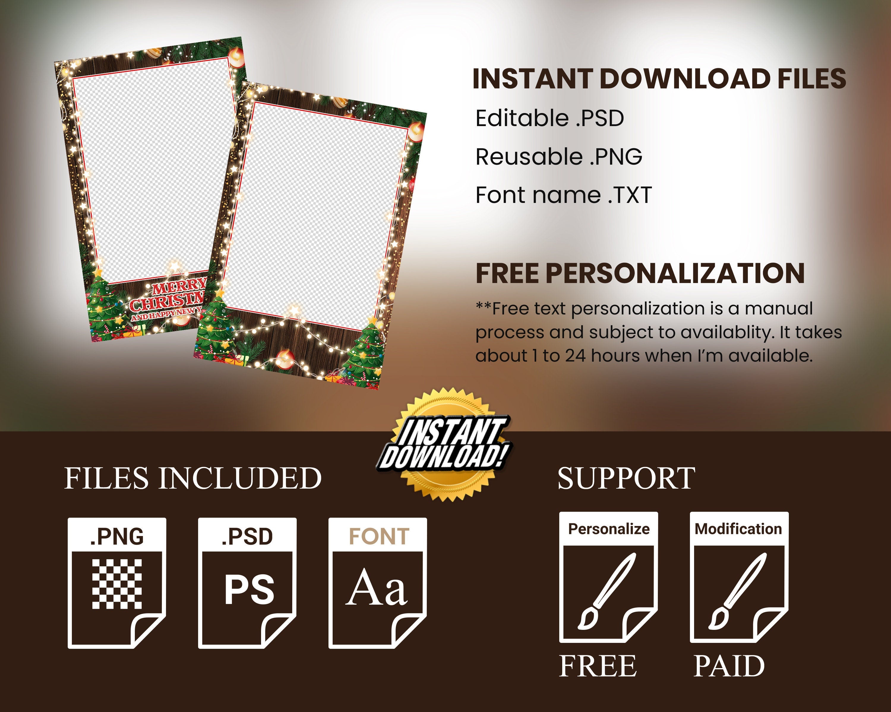 Christmas Photobooth Template, Merry Christmas, Holiday Party Photobooth Template, Xmas Party